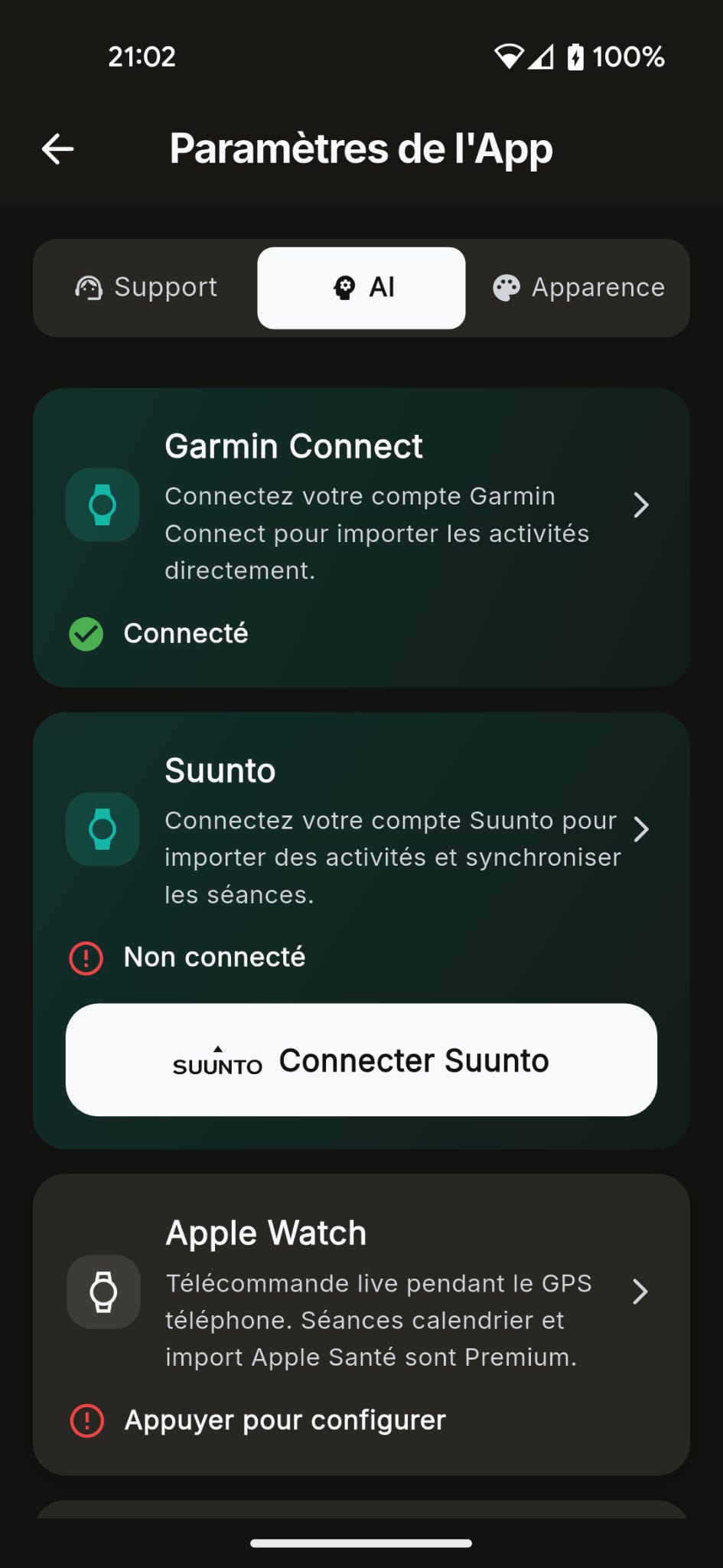 Sync montre