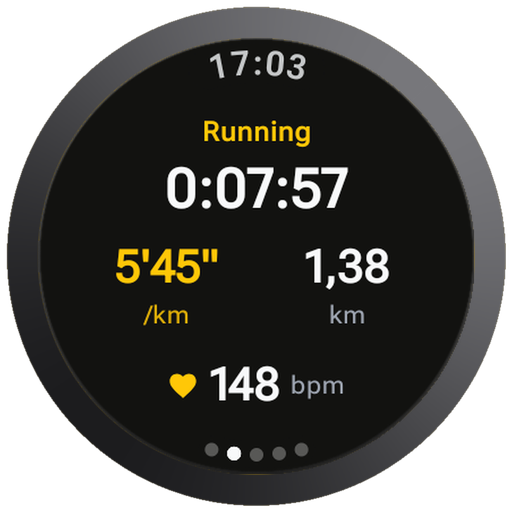 Wear OS — live running