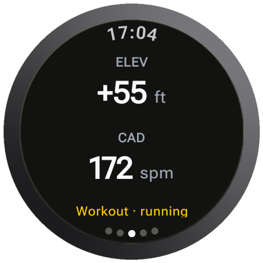Wear OS — elevation and cadence